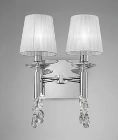 Tiffany Polished Chrome Crystal Wall Lights Mantra Shaded Wall Lights
